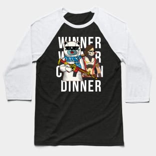 PUBG Chicken Dinner with Girlfriend Baseball T-Shirt